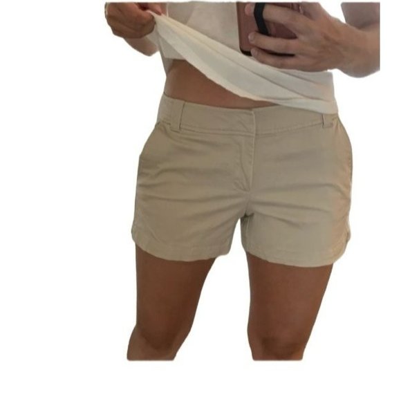 NWT New York & Company Tan Straight Hampton 7'' Twill Short Women's Size 17.25 - Picture 1 of 8